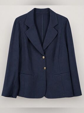 Navy Women's Tailored Blazer Jacket